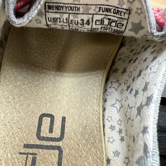 Hey Dude Wendy Youth Size 2 Funk Grey & Pink Slip On Sneaker Shoes Girls - Picture 8 of 8